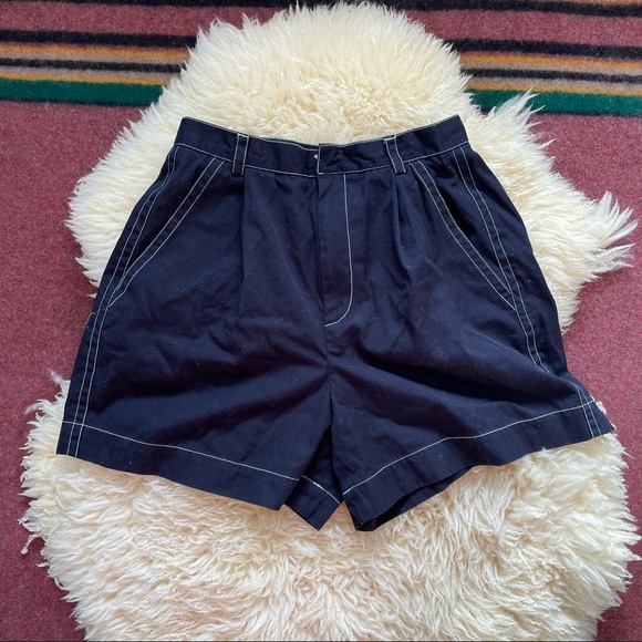 Vintage High Rise Pleated Shorts Ellen Tracy Company Black Vintage Shorts - Picture 7 of 8